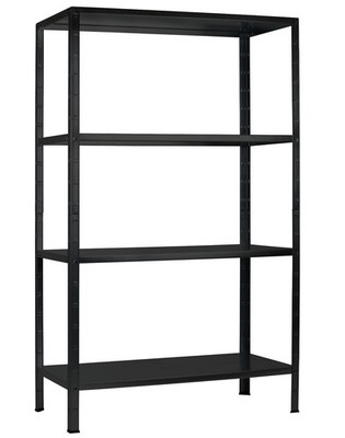 SCHULTE Regalwelt Steckregal mit 4 Fachböden, 180x120x40 cm (HxBxT), schwarz