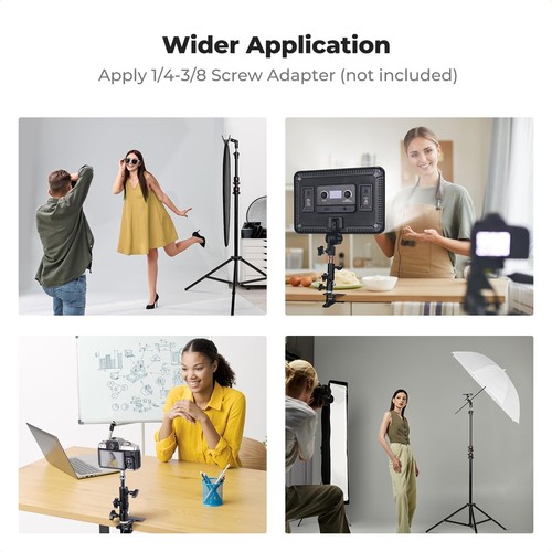 K&F CONCEPT Photography Reflector Holder Photo Video Studio 5/8" Heavy Duty Clip - Afbeelding 7 van 7