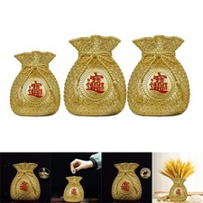 Flower Vase Planter Pot Shape Box Gold Piggy Bank Craft for Home Decor Office