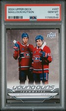 2024-25 Upper Deck #497 Mailloux/Hutson Teammates Montreal Canadiens PSA 10