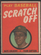 1970 Topps Scratch-Offs (White) #7 - Nate Colbert - San Diego Padres  70-530