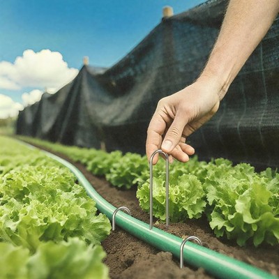 16 Pack Garden Landscape Staples 6 Inch Soaker Hose Stakes 11 Gauge Drip Line...
