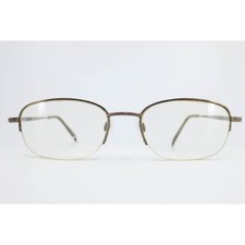 Stetson 191 Zyloware Eyeglass Frames Bronze Metal Rimless Oval 50-19-140 Mens