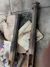 4 Fluted Antique  Cast Iron Post Architectural Salvage Victorian Fence Post