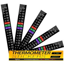 5PCS Aquarium Thermometer Strips,Fish Tank Thermometer Adhesive Sticker for B...