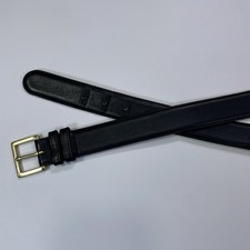 Vintage Vtg Coach Glove Tanned Cowhide Belt Solid Brass Black 7600 USA Made 36