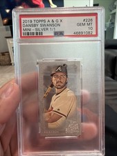 2019 Topps Allen Ginter x Dansby Swanson #226 Mini Silver True 1/1 PSA 10 Braves