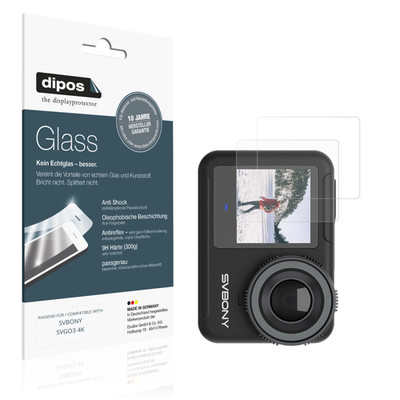 2x Schutzfolie für SVBONY SVGO3 4K matt - Anti-Shock 9H Folie dipos Glass