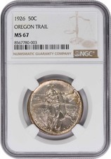 Oregon Commemorative Silver Half Dollar 1926 MS67 NGC