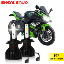 For Kawasaki Klr650 2008-2018 H7 Led Headlight Lights White Bulbs Motorcycle 2x For Kawasaki Klr650 2008-2018 H7 Led Headlight Lights White Bulbs Motorcycle 2x