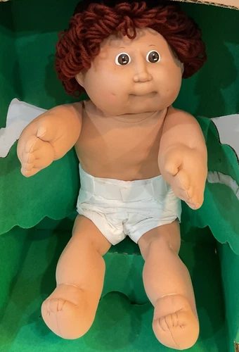 VTG 1986 Cabbage Patch Boy w/Brown Hair & Brown Eyes; Dimples, HM12