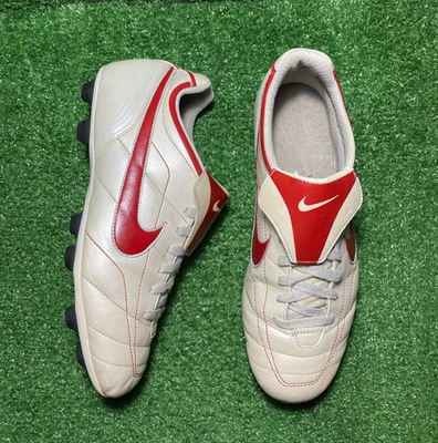 Nike Tiempo サッカーシューズ ホワイト/レッド Nike Tiempo Legend X Elite FG - White/Black/Bright Crimson - Mens