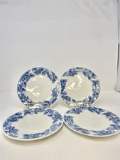 Lynn’s Fine China “ Blue Rose”Dessert Plates, 8 Inch Wide, EUC