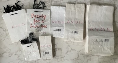 Large Lot of 180+ Avon Gift Bags White Paper Some with Handles