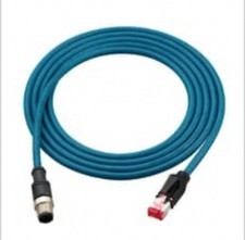Keyence OP-87457 Sensor Ethernet Cable, M12 4-Pin / RJ45, NFPA79, Straight, 2 m