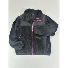 The North Face Fleece Full Zip Girls Black Jacket Size LG 14/16