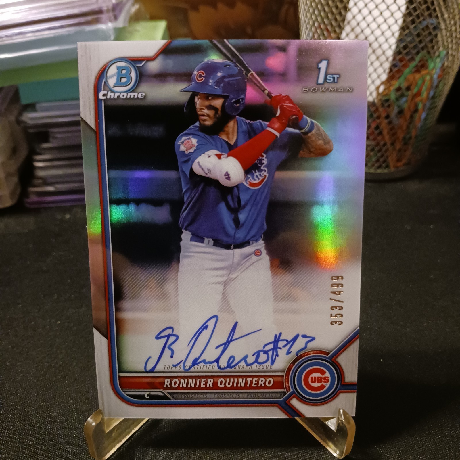 Ronnier Quintero RC  353/499 1st Bowman Refractor Auto 2022 Bowman Chrome
