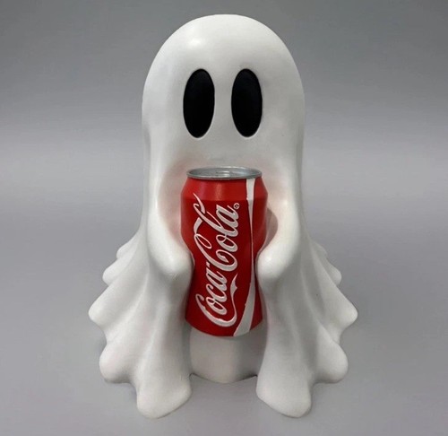 COCA-COLA Geist Figur hält Diät Cola Dose Halloween Deko (Aufkleber auf Rückseite)