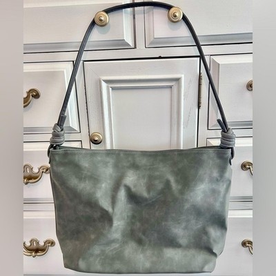Chic Gray Faux Cowhide Leather Shoulder Bag