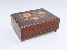 Portagioie vintage carillon legno porta gioie gioielli antico scatola cofanetto