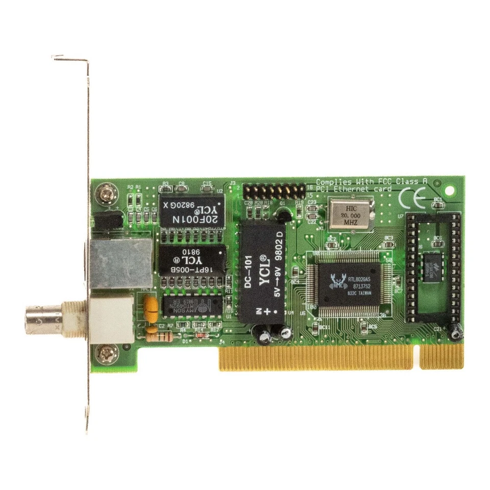 NETZWERKKARTE REALTEK RTL8029AS BNC RJ45 PCI - Bild 3 von 3