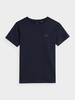 4F Smooth Boys T-Shirt Marineblau 100% Baumwolle Style Größe 152CM