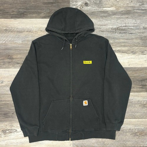 Carhartt Schwarz Herren XL Original Fit Midweight Full Zip Sweatshirt Hoodie Fluke