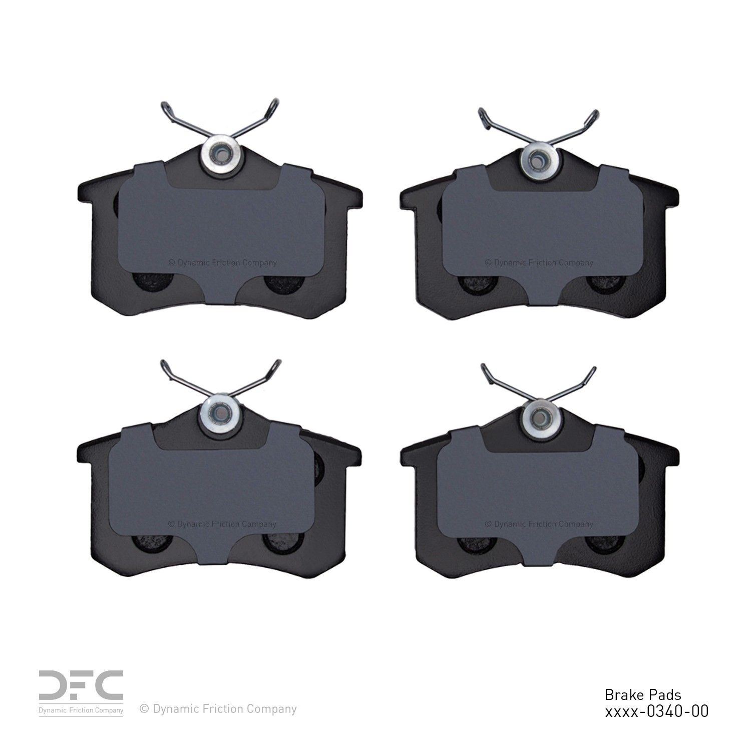 Dynamic Friction 1551-0340-00 DFC 5000 Advanced Brake Pads - Ceramic