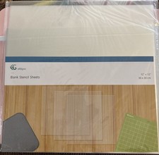 15 Pack 6 Mil Blank Mylar Stencil Sheets, 12" x 12" Clear Plastic Sheets Clear