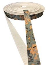 2" Nylon Webbing Digital Woodlands Camo 17337 One Side Pattern 100 Yds USA