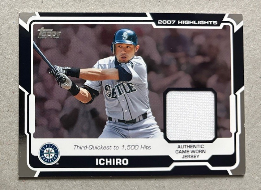 2008 TOPPS HIGHLIGHTS RELICS #HR-IS ICHIRO SUZUKI GAME WORN JERSEY