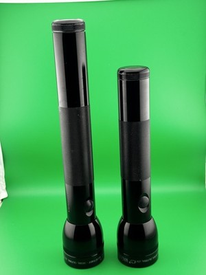 Lot of 2 MAG-LITE LARGE 3D Cell MAGLITE  10 In 12in Black Torch Baton 1 12in Box
