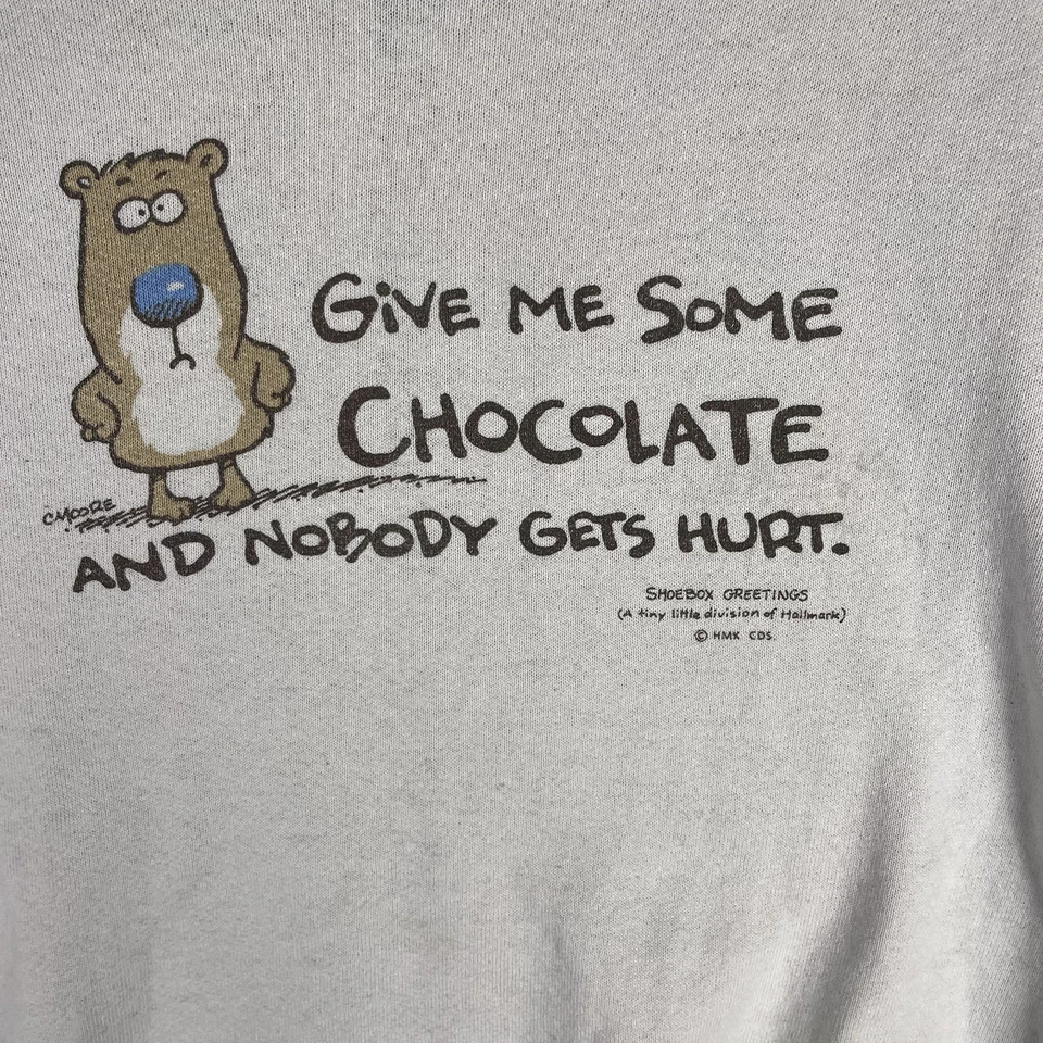 Sudadera Vintage 90 Shoebox Greetings Talla L Cuello Redondo Dame Chocolate Sello Foto 2 de 4