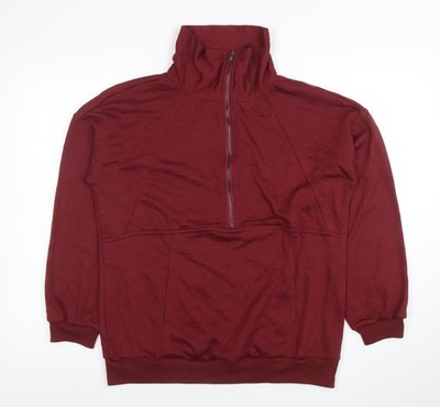 Sweatshirt Herren UK Größe M PrettyGarden rot 1/2 Reißverschluss