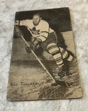 1948-52 NHL Exhibit Ray Timgren Toronto Maple Leafs RARE!
