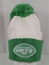 '47 Brand - NFL - New York Jets - Green White Cable Knit Pom Beanie Hat