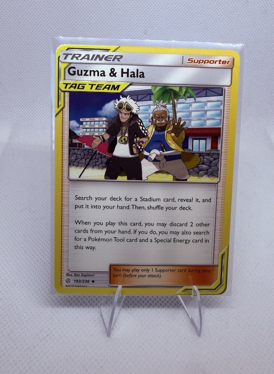Pokémon TCG Guzma & Hala TAG TEAM 193/236 Cosmic Eclipse English 2019