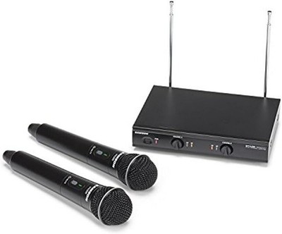 Samson Stage 200 Dual-Channel Handheld VHF Wireless System with Two Q6...