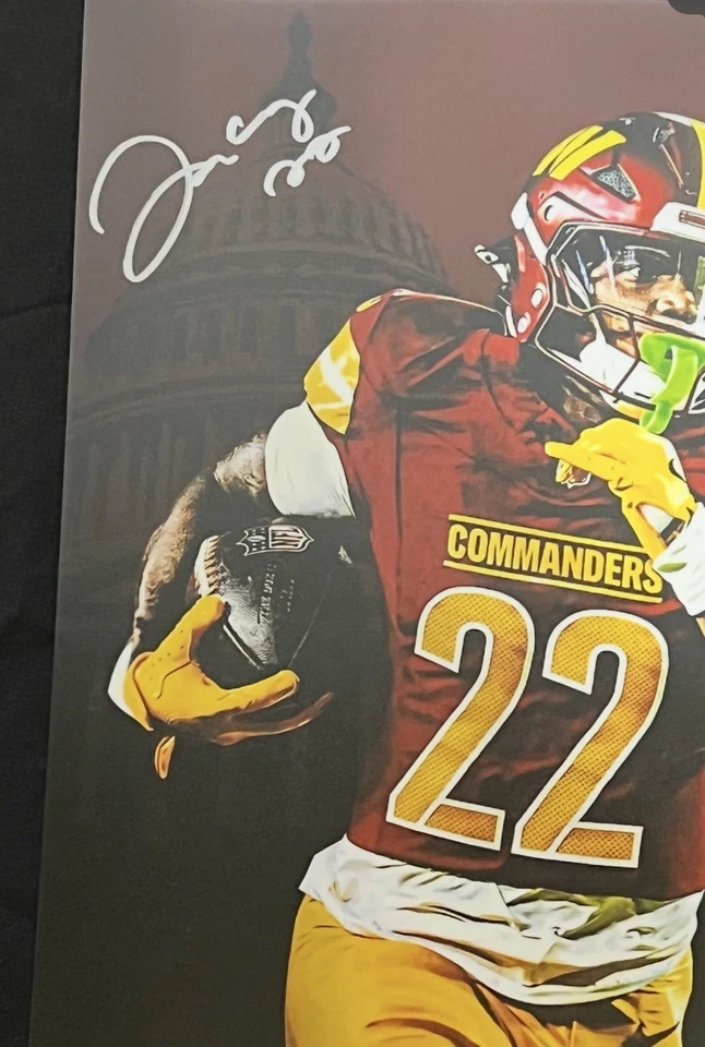 Jacory Croskey-Merritt Signed 8x10 Photo Washington Commanders Beckett - Image 2 of 2