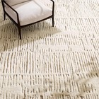 Hand Knotted Ivory Wool Rug 8x10: Modern Neutral Textured Carpet
