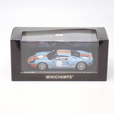 1/43 Ford Gt 2006 Light Blue Orange Gulf Color Minichamps