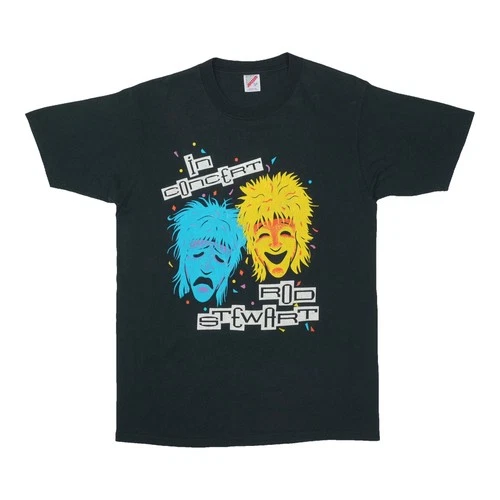 Rod Stewart Out Of Order Tour Shirt 1980s vintage concert t-shirt, vintage, single stitch, B+ condition