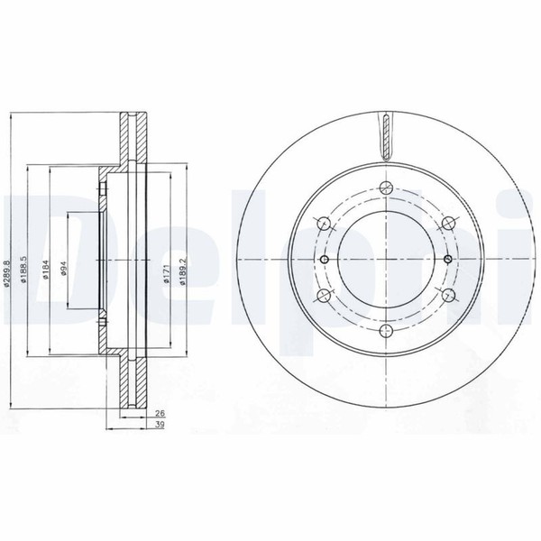 2X Delphi Bremsscheibe BG4229 FüR Mitsubishi Pajero 3 Canvas Top 4 2 Van Tdi 4WD-image