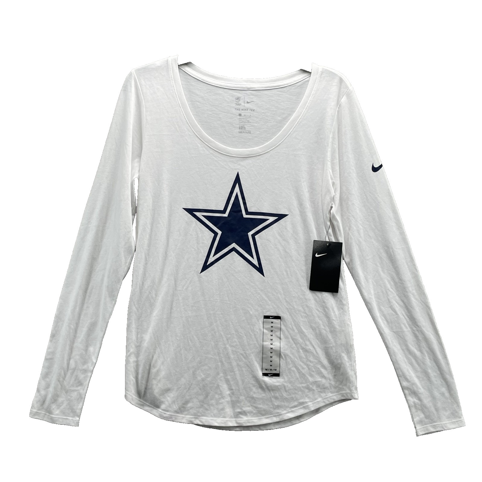 Nike Dallas Cowboys Tee T-Shirt Women's Medium White NFL Sportswear Athletic Cut thumbnail 12