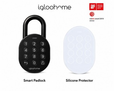 igloohome IHPDLKBNDL Smart Padlock with Protective Silicone Case - Black