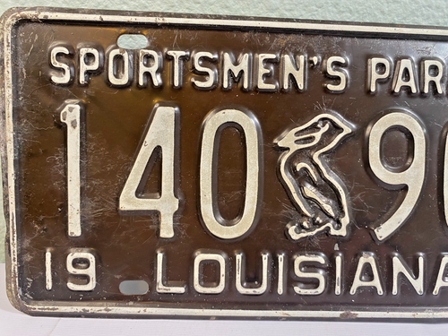 VINTAGE Louisiana License Plate - 1962 Sportsmen's Paradise Pelican - 140-905 - Picture 2 of 7