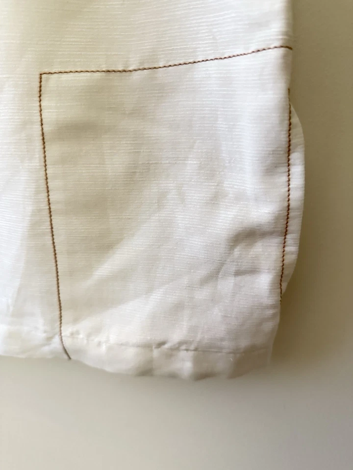 Chaleco Recortado LUNYA Algodón Lino Algodón Seda Bolsillo Cuello en V Foto 3 de 4