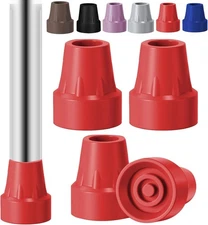 4 Pack Replacement Rubber Cane Tips 3/4 Inch Heavy Duty Rubber Crutch Tips No...