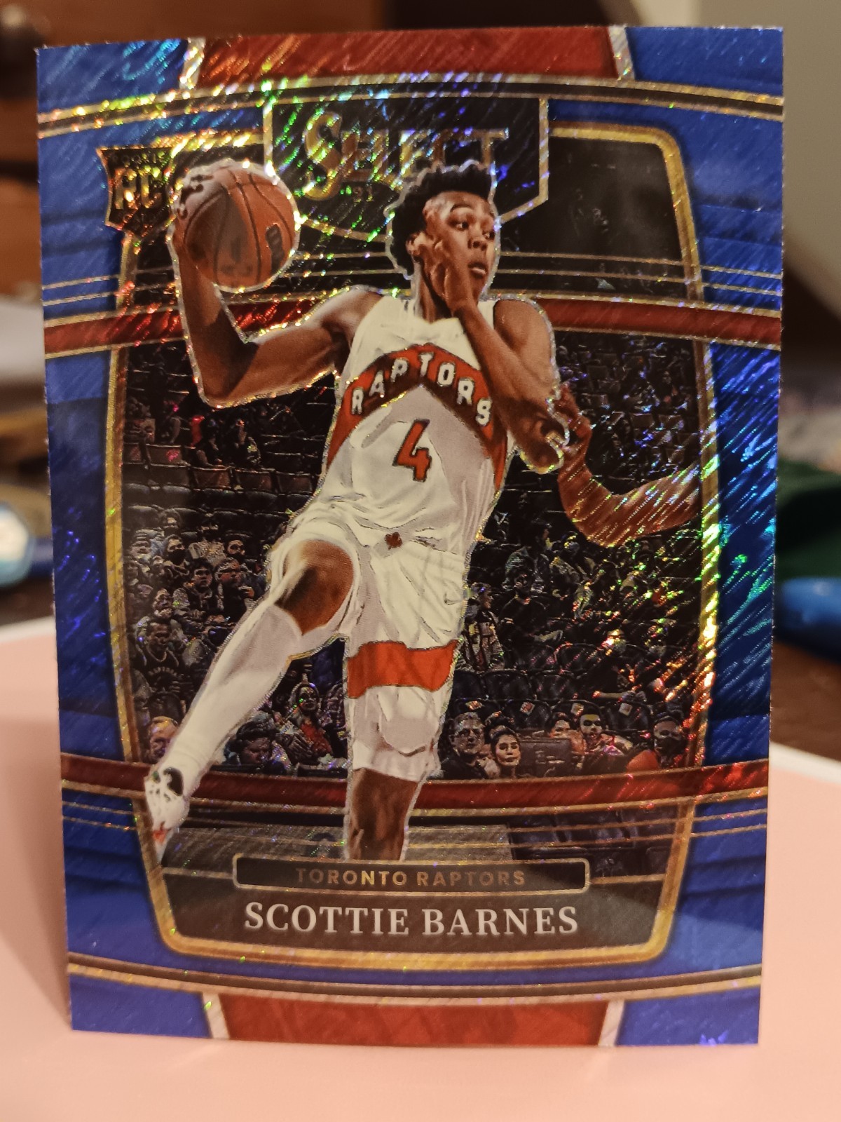 2021-22 Panini Select Concourse Scottie Barnes #74 Blue Shimmer Prizm (RC)
