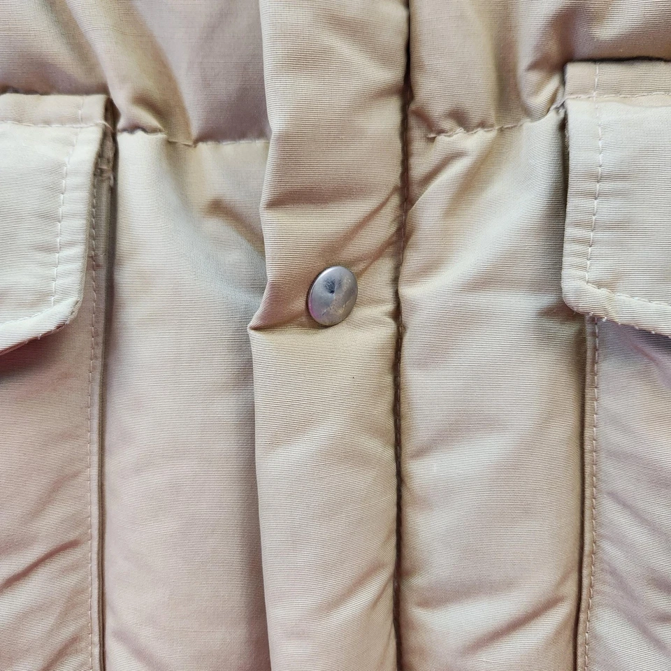 Vintage L.L. Bean Vest Mens XLarge Tan Goose Down Puffer Quilted Outdoor 70s - Image 3 of 4